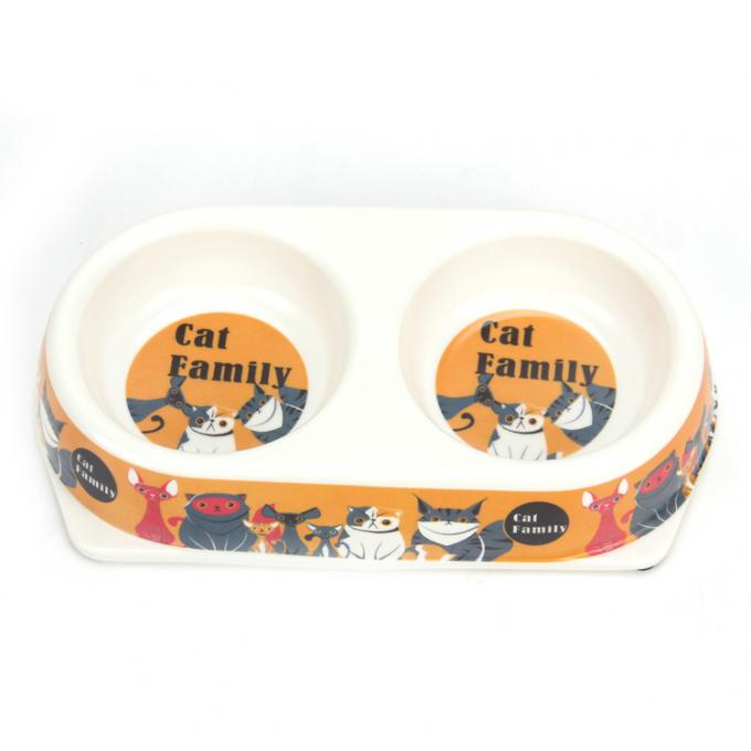 Cuvette de chien de la meilleure qualit&eacute; de fibre de bambou d'Eco de produits d'animal familier double 3