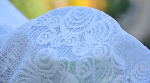 Qualité  White Jacquard Upholstery Fabric Wedding Dress Fabric 57/58" Width LOYAL Brand OEM Fabrique