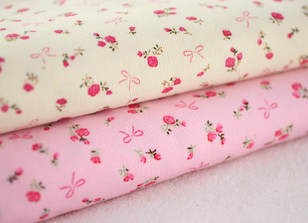 Tissus en tissu en coton à étirements floraux doux pour bébés et enfants 123456