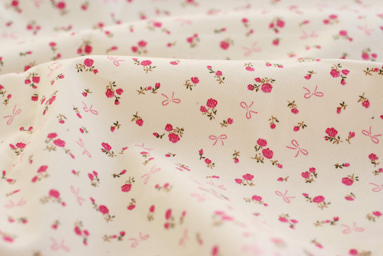 Tissus en tissu en coton à étirements floraux doux pour bébés et enfants 123456