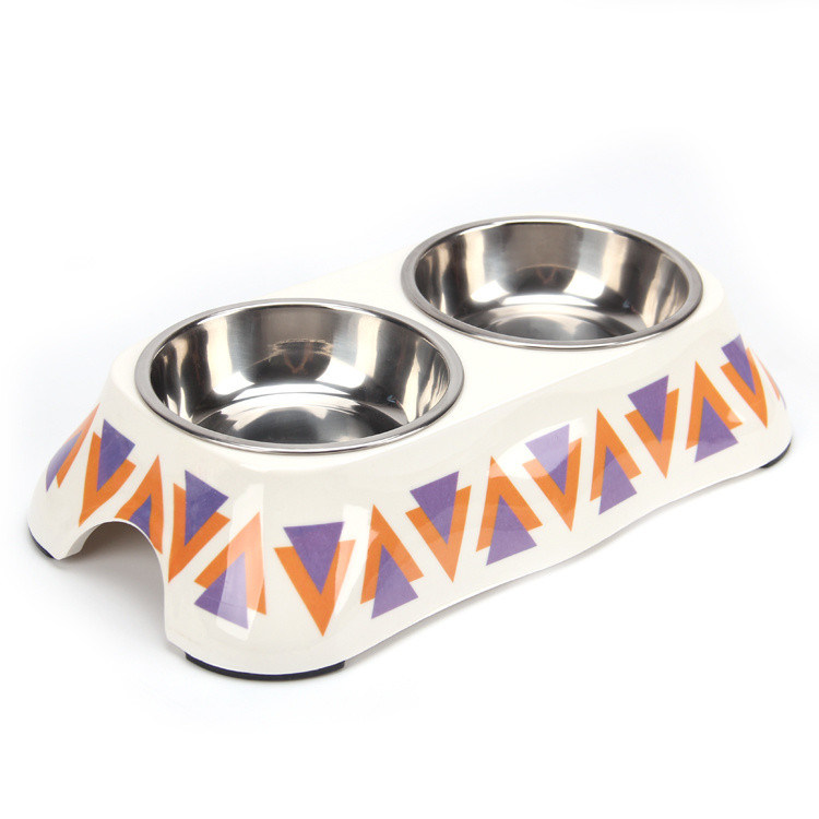 Le concepteur Dog Pet Food d'acier inoxydable et de mélamine roule pour des chiens ou des chats