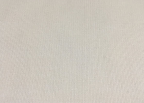 Tissu à extrémité élevé d'habillement de bout droit tissu confortable blanc/beige de velours côtelé