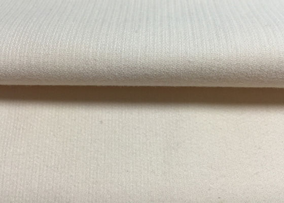 Tissu à extrémité élevé d'habillement de bout droit tissu confortable blanc/beige de velours côtelé