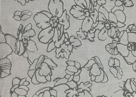 Matériaux de tissu de tapisserie d'ameublement de jacquard fleur verte/blanche/papillon