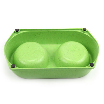 Le professionnel a fait la cuvette en bambou attrayante colorée de conducteur d'animal familier