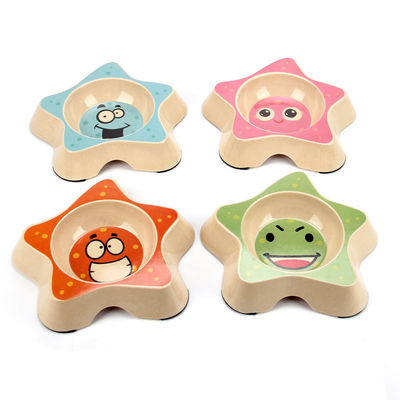 Cuvette en gros d'animal familier de fibre de bambou d'aliments pour chiens