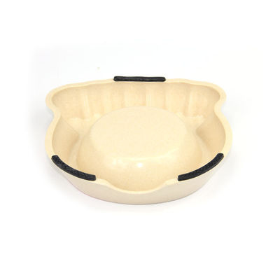 Bel animal familier en bambou mignon Cat Food Bowls de fibre