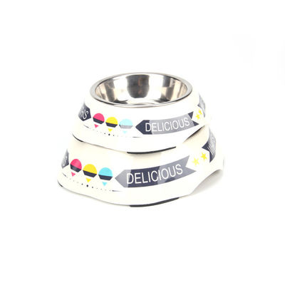 Mélamine et cuvette en gros de chien d'acier inoxydable