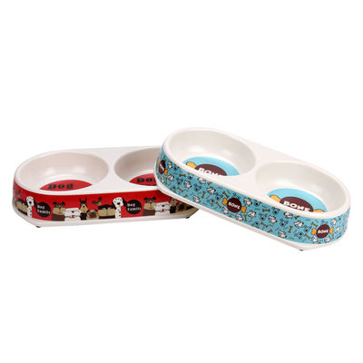 Double mélamine Dog& antibactérien Cat Pet Food Feeding Bowl