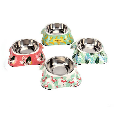 Animal familier cuvettes en acier et en plastique de Cat Dog Food Bowls Stainless