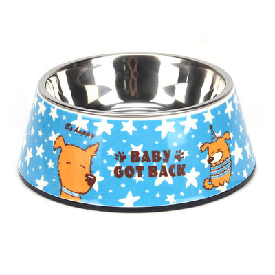 Animal familier lent en gros Cat Dog Bowl d'alimentation d'acier inoxydable de rond