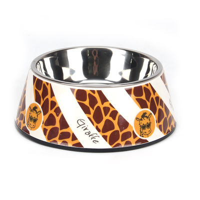 Animal familier lent en gros Cat Dog Bowl d'alimentation d'acier inoxydable de rond